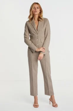 Rich & Royal Schmale Hosen|Business Hosen<Anzughose natural clay