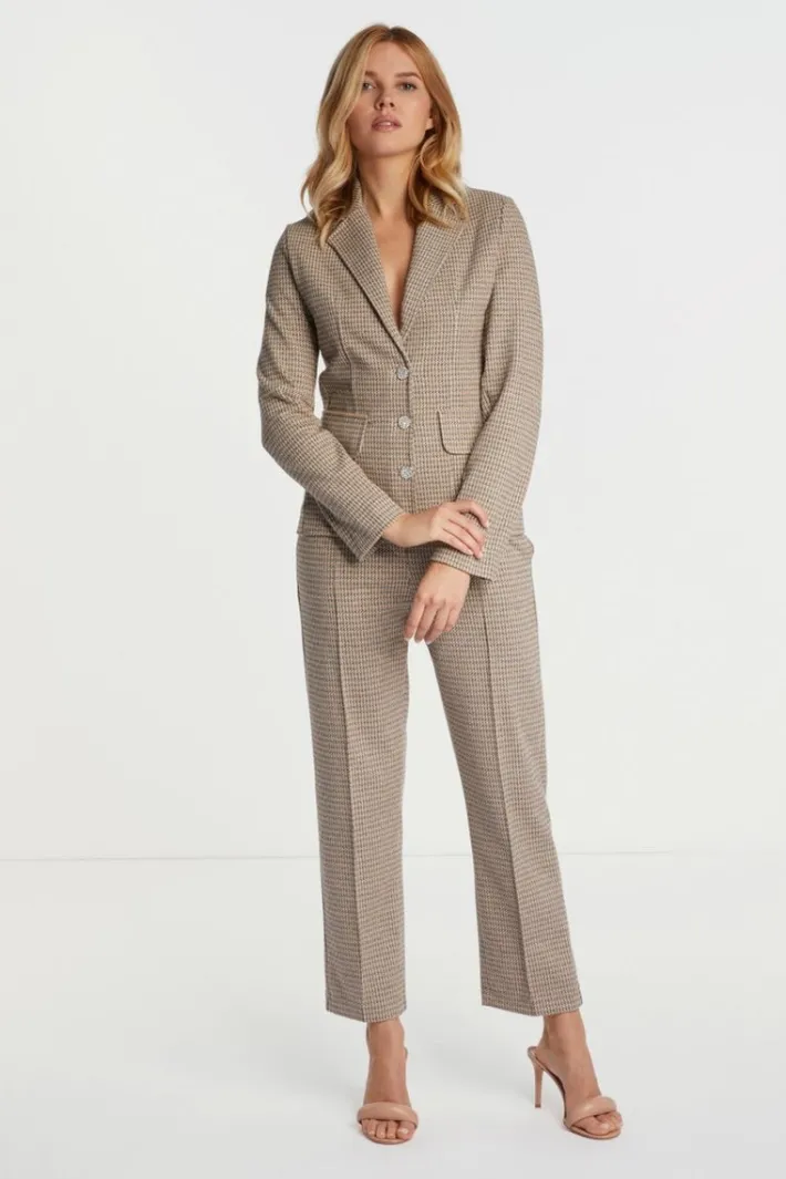 Rich & Royal Schmale Hosen|Business Hosen<Anzughose natural clay