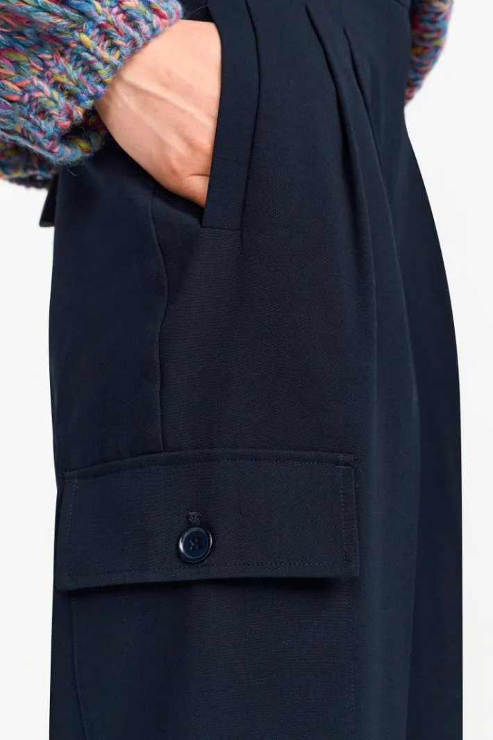 Rich & Royal Weite Hosen|Business Hosen<Anzughose Mit Cargo-Details