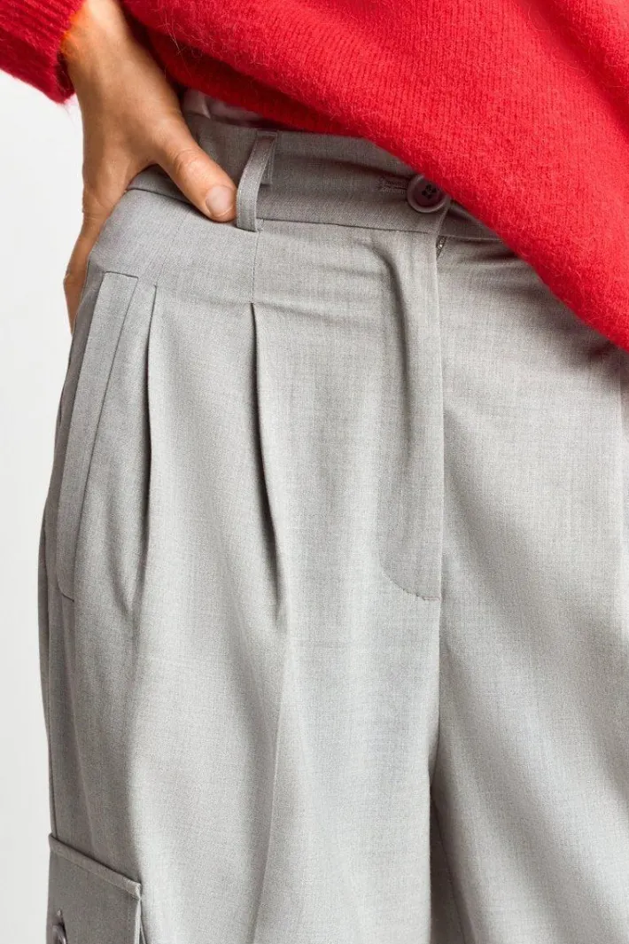 Rich & Royal Weite Hosen|Business Hosen<Anzughose Mit Cargo-Details