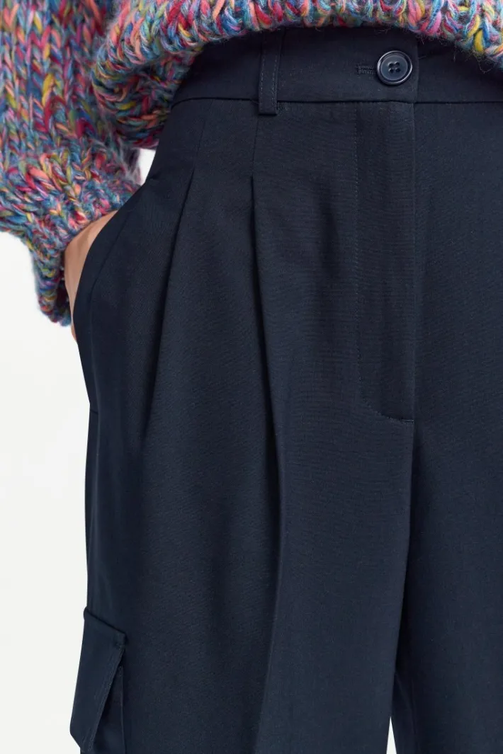 Rich & Royal Weite Hosen|Business Hosen<Anzughose Mit Cargo-Details