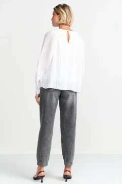 Rich & Royal Casual Blusen<Ausgestellte Plissee-Bluse