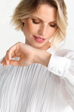 Rich & Royal Casual Blusen<Ausgestellte Plissee-Bluse