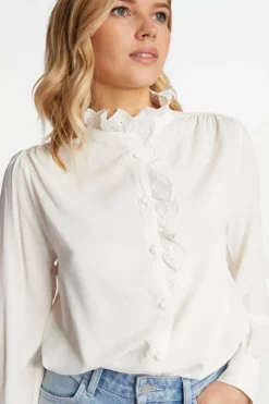 Rich & Royal Casual Blusen|Business Blusen<Bluse pearl white