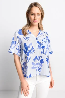 Rich & Royal Casual Blusen<Bluse cotton blue