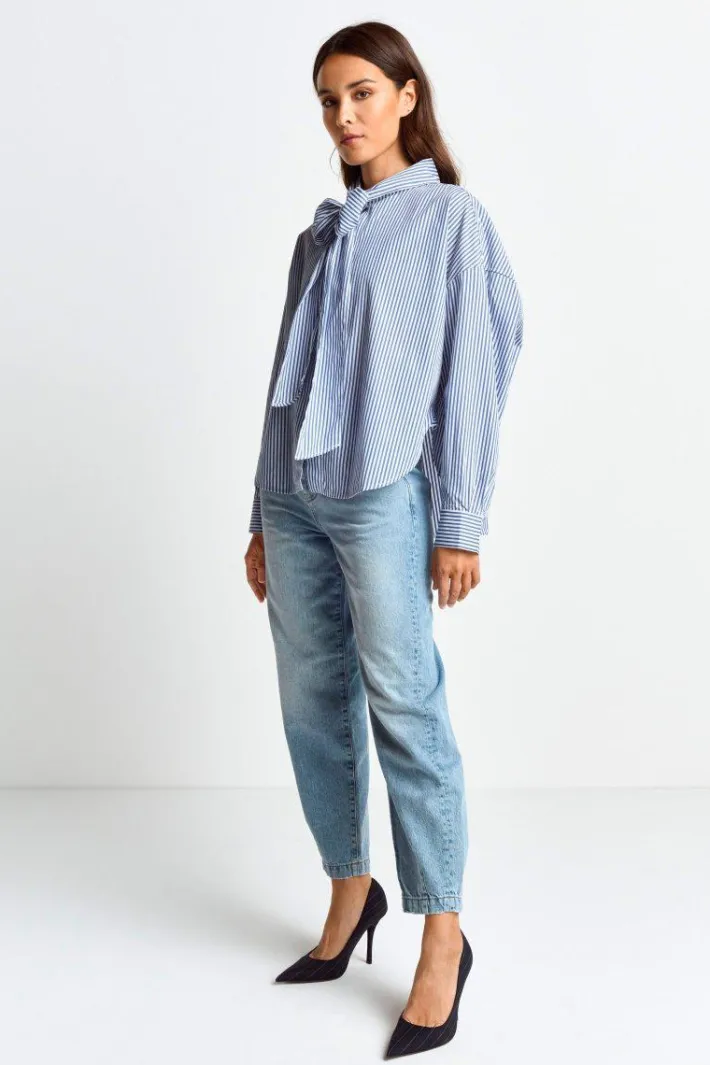 Rich & Royal Casual Blusen<Bluse Mit Bindekragen skyway blue