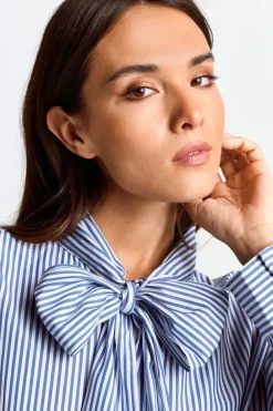 Rich & Royal Casual Blusen<Bluse Mit Bindekragen skyway blue