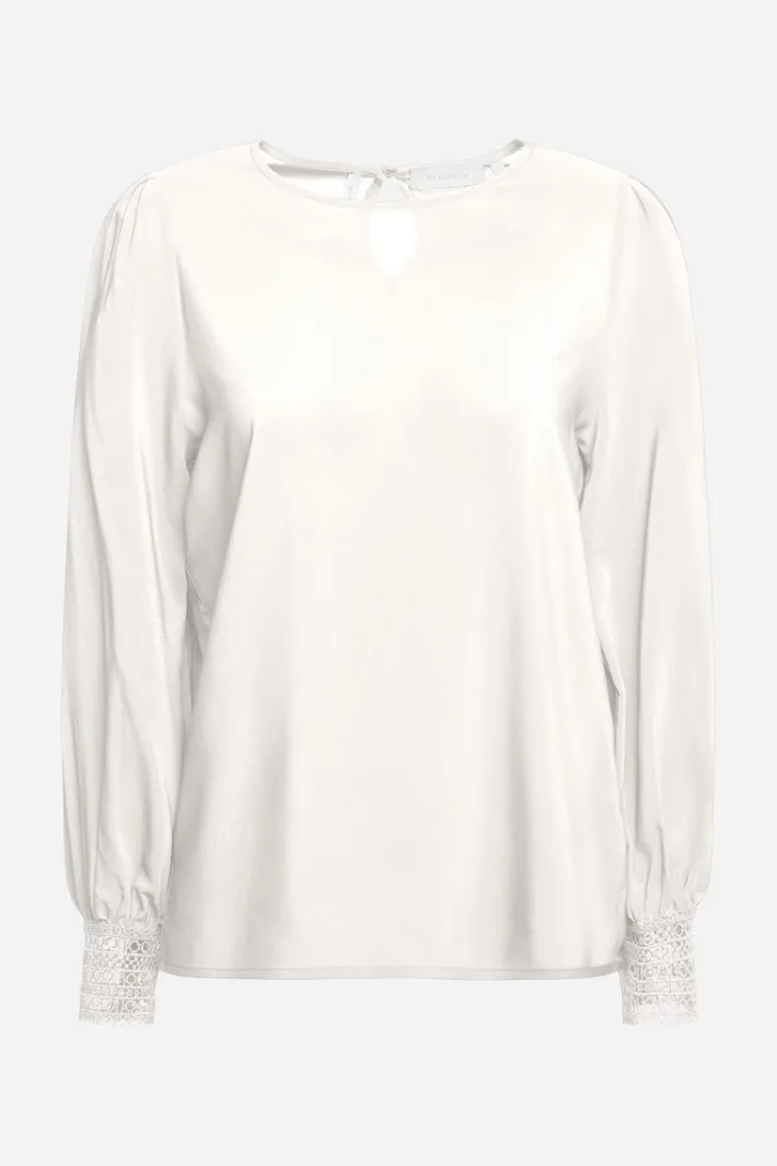 Rich & Royal Casual Blusen|Business Blusen<Bluse Mit Manschetten Aus Spitze
