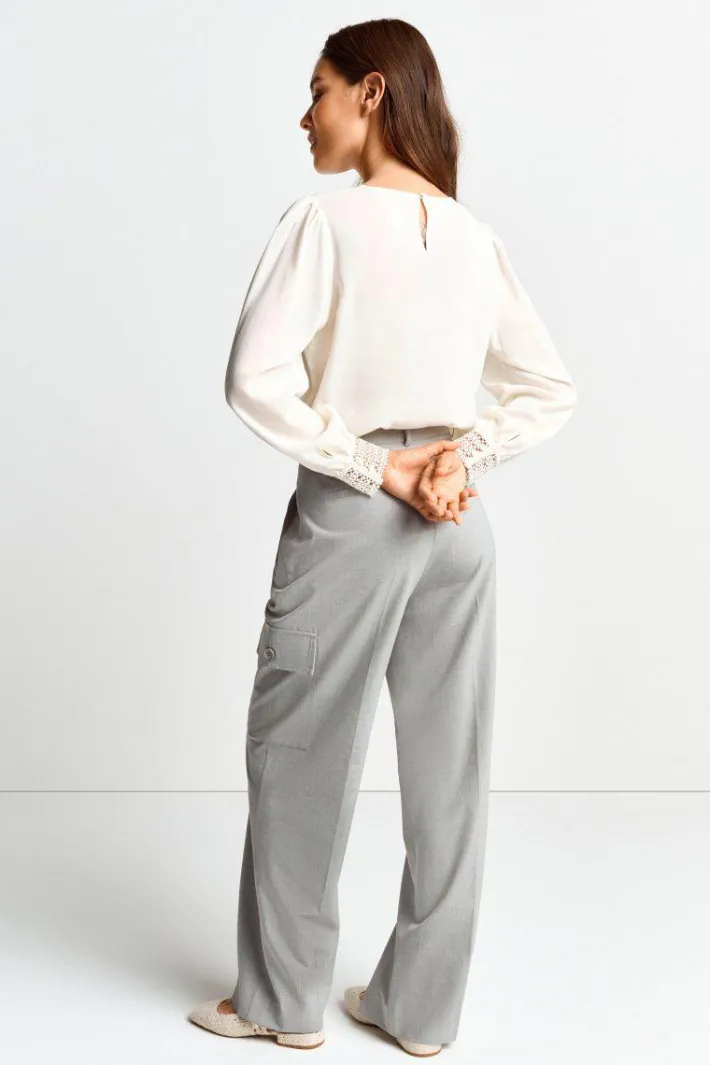 Rich & Royal Casual Blusen|Business Blusen<Bluse Mit Manschetten Aus Spitze