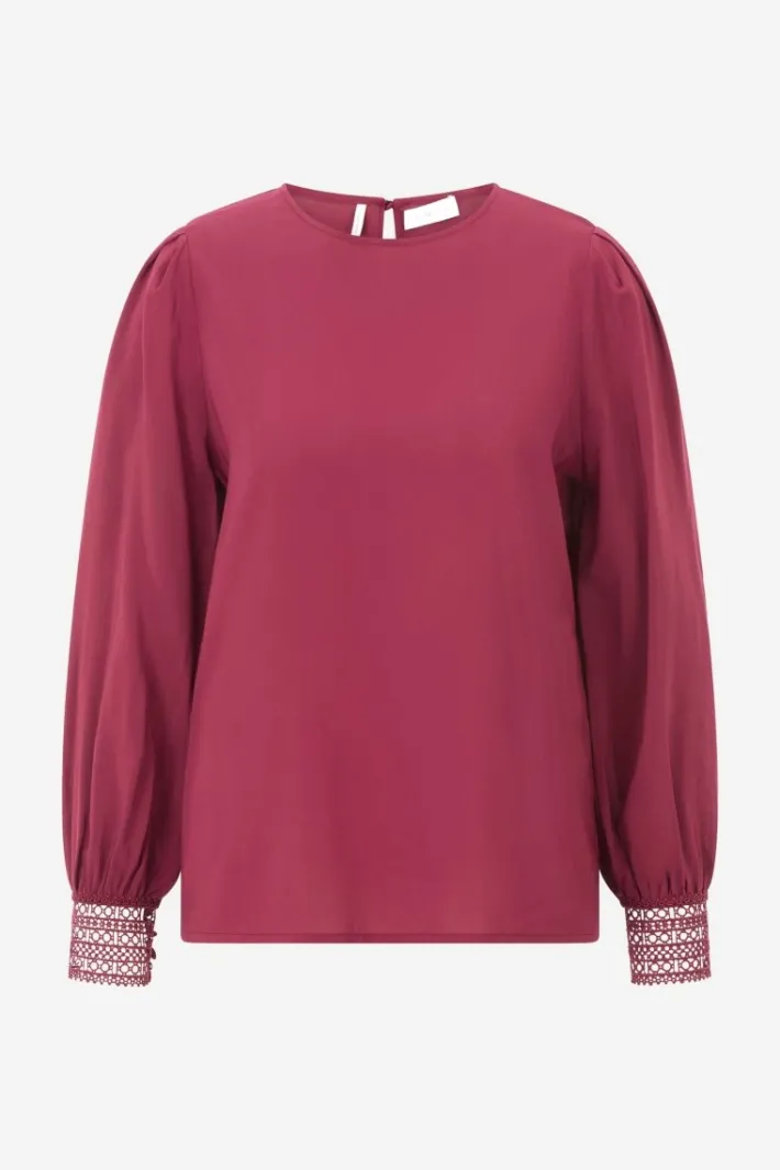 Rich & Royal Casual Blusen|Business Blusen<Bluse Mit Manschetten Aus Spitze