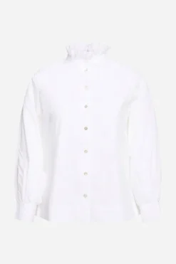 Rich & Royal Casual Blusen<Bluse Mit Rüschenkragen white