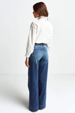 Rich & Royal Casual Blusen<Bluse Mit Rüschenkragen white