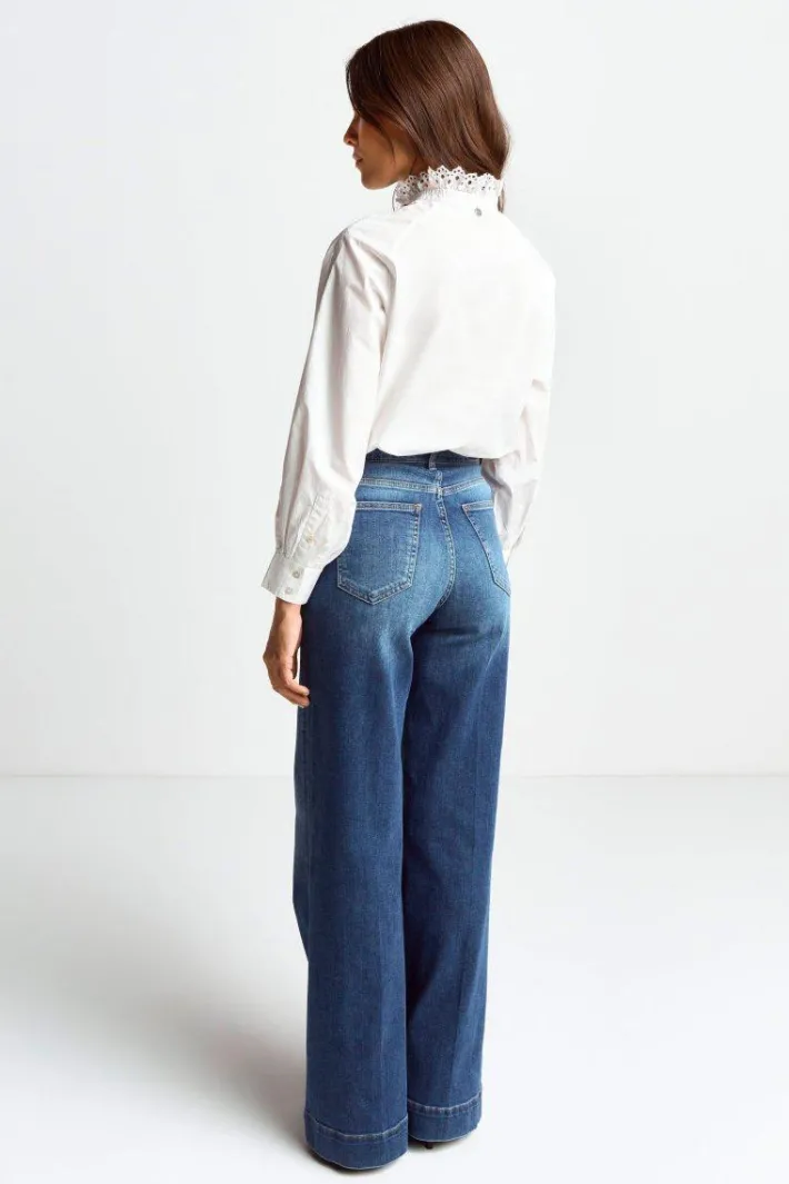 Rich & Royal Casual Blusen<Bluse Mit Rüschenkragen white