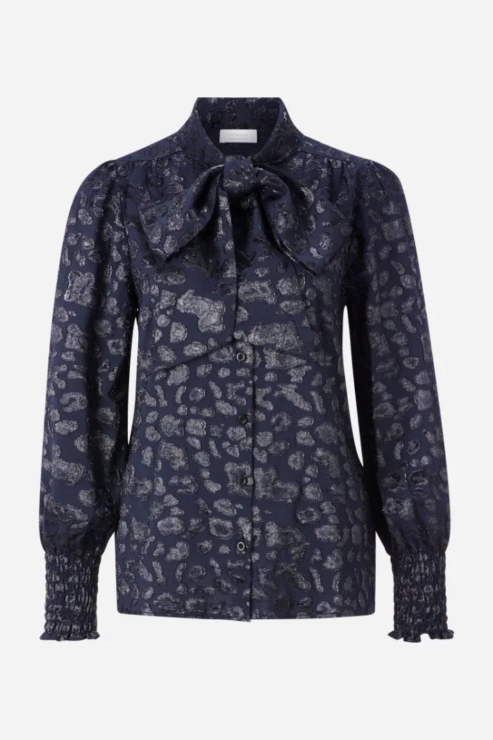 Rich & Royal Casual Blusen<Bluse Mit Schleifenkragen midnight blue