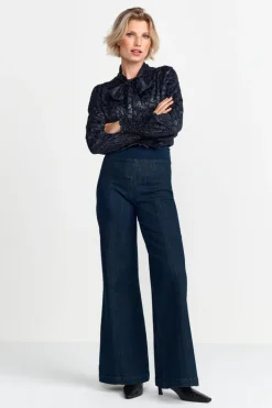 Rich & Royal Casual Blusen<Bluse Mit Schleifenkragen midnight blue