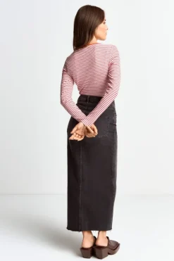 Rich & Royal Longsleeves<Bodycon-Longsleeve Mit Streifen