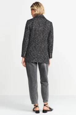 Rich & Royal Casual Blazer|Bouclé-Jacken<Bouclé-Blazer Mit Statement-Knopf midnight blue