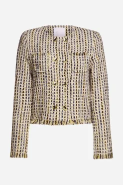 Rich & Royal Übergangsjacken|Bouclé-Jacken<Bouclé-Jacke Mit Fransen cruise blue