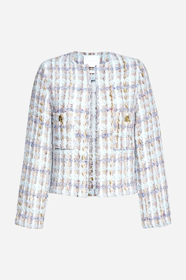 Rich & Royal Übergangsjacken|Bouclé-Jacken<Bouclé-Jacke Mit Rundhalsausschnitt cruise blue