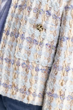 Rich & Royal Übergangsjacken|Bouclé-Jacken<Bouclé-Jacke Mit Rundhalsausschnitt cruise blue