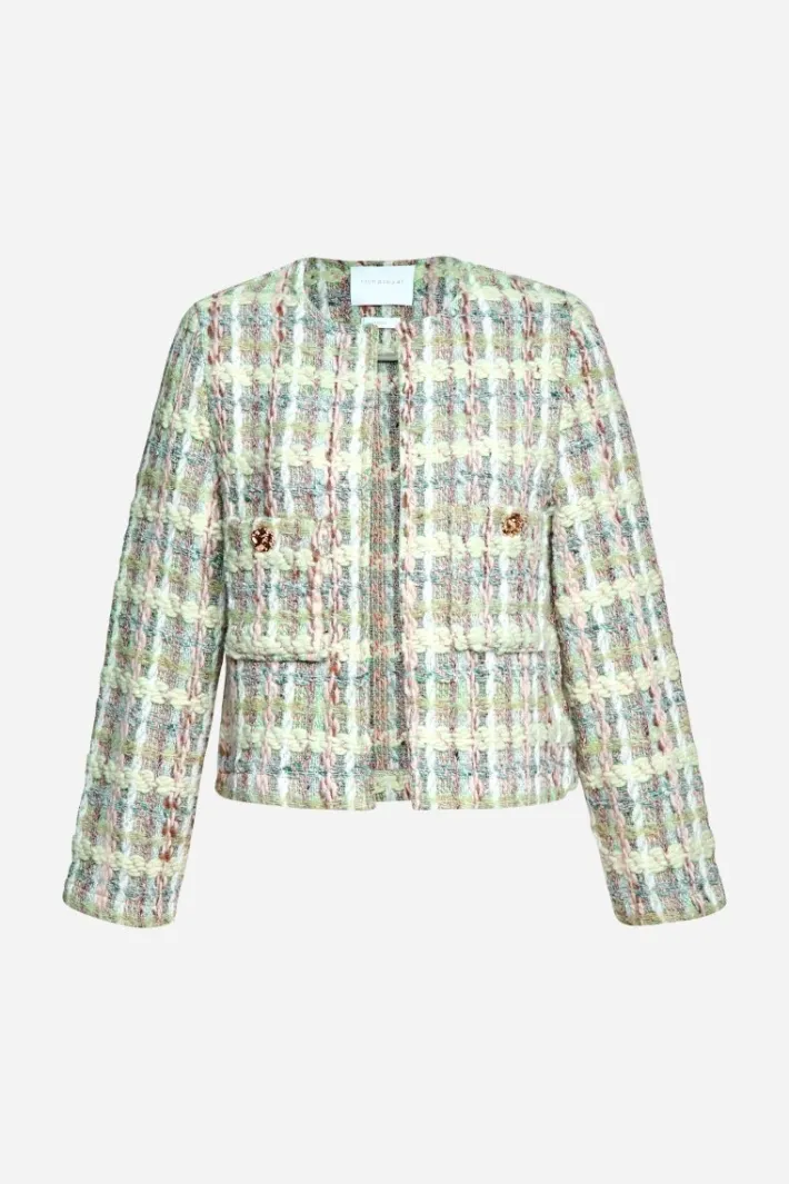 Rich & Royal Übergangsjacken|Bouclé-Jacken<Bouclé-Jacke Mit Rundhalsausschnitt