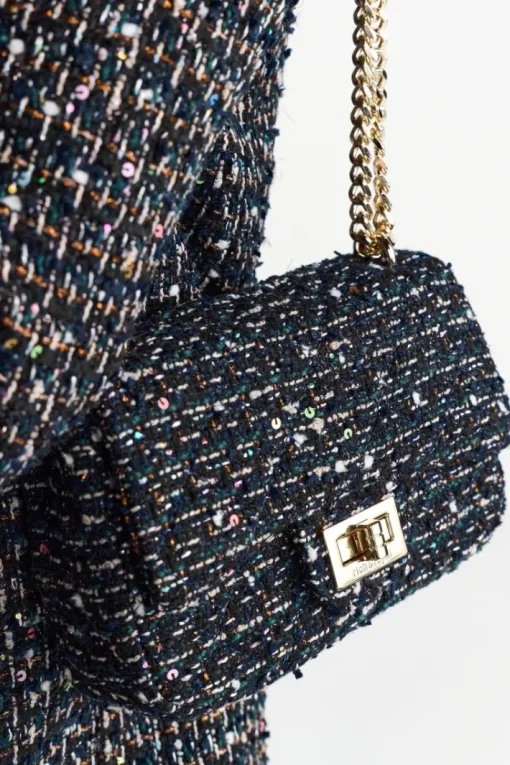 Rich & Royal Accessoires<Bouclé-Tasche Mit Goldkette midnight blue