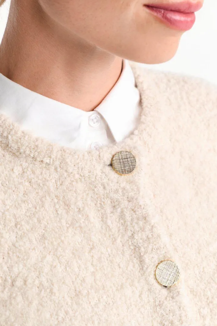 Rich & Royal Cardigans<Cardigan Mit Goldfarbenen Knöpfen caffee latte