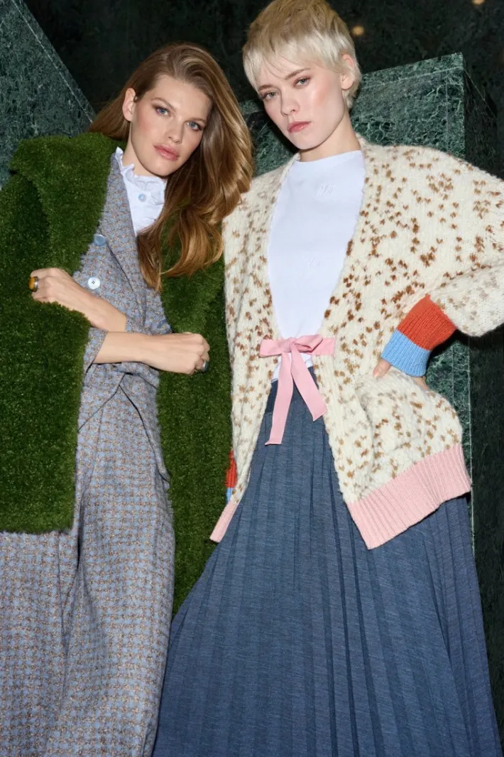 Rich & Royal Cardigans<Cardigan Mit Kontrastbündchen Und Schleife caffee latte