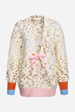 Rich & Royal Cardigans<Cardigan Mit Kontrastbündchen Und Schleife caffee latte