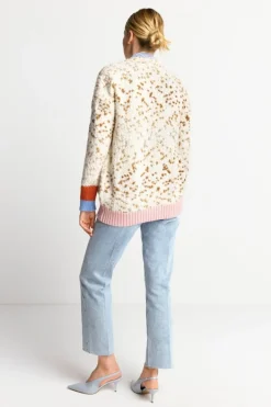 Rich & Royal Cardigans<Cardigan Mit Kontrastbündchen Und Schleife caffee latte