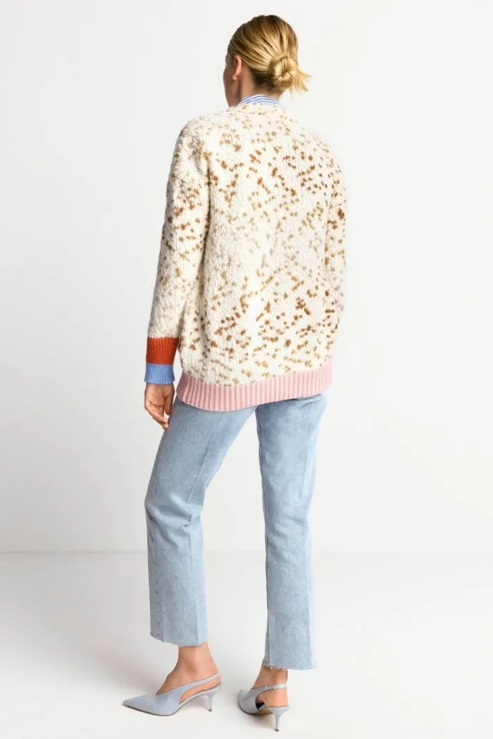 Rich & Royal Cardigans<Cardigan Mit Kontrastbündchen Und Schleife caffee latte