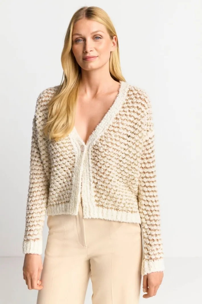 Rich & Royal Cardigans<Cardigan Mit Perlmuttknopf pearl white