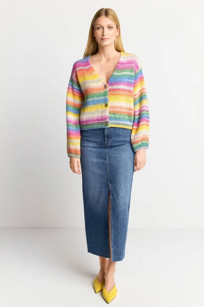 Rich & Royal Cardigans<Cardigan Mit Perlmuttknöpfen cruise blue