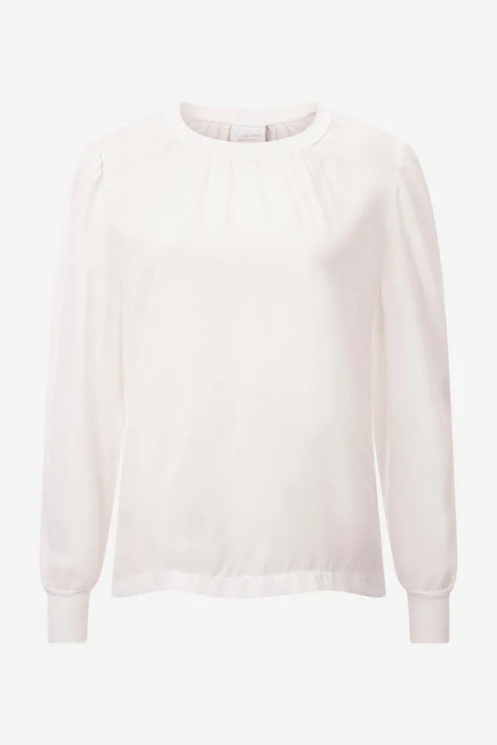 Rich & Royal Casual Blusen<Chiffonbluse Mit Rundhalsausschnitt