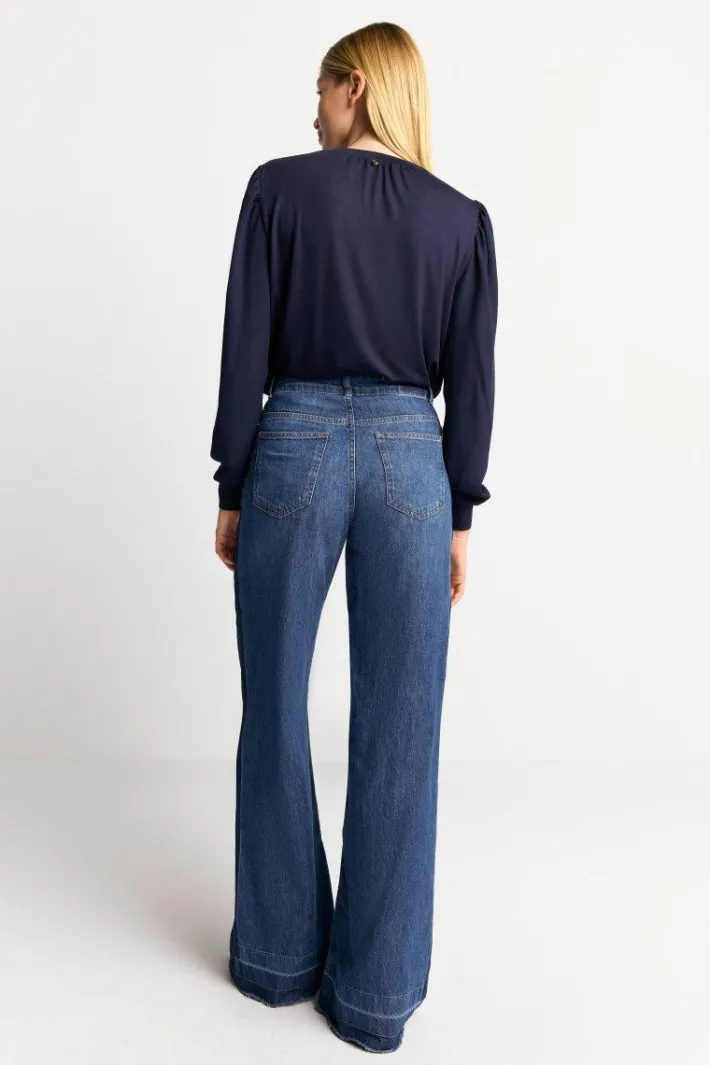 Rich & Royal Casual Blusen<Chiffonbluse Mit Rundhalsausschnitt