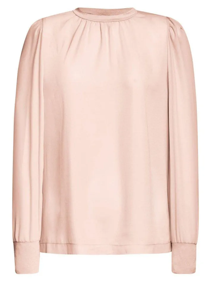 Rich & Royal Casual Blusen<Chiffonbluse Mit Rundhalsausschnitt