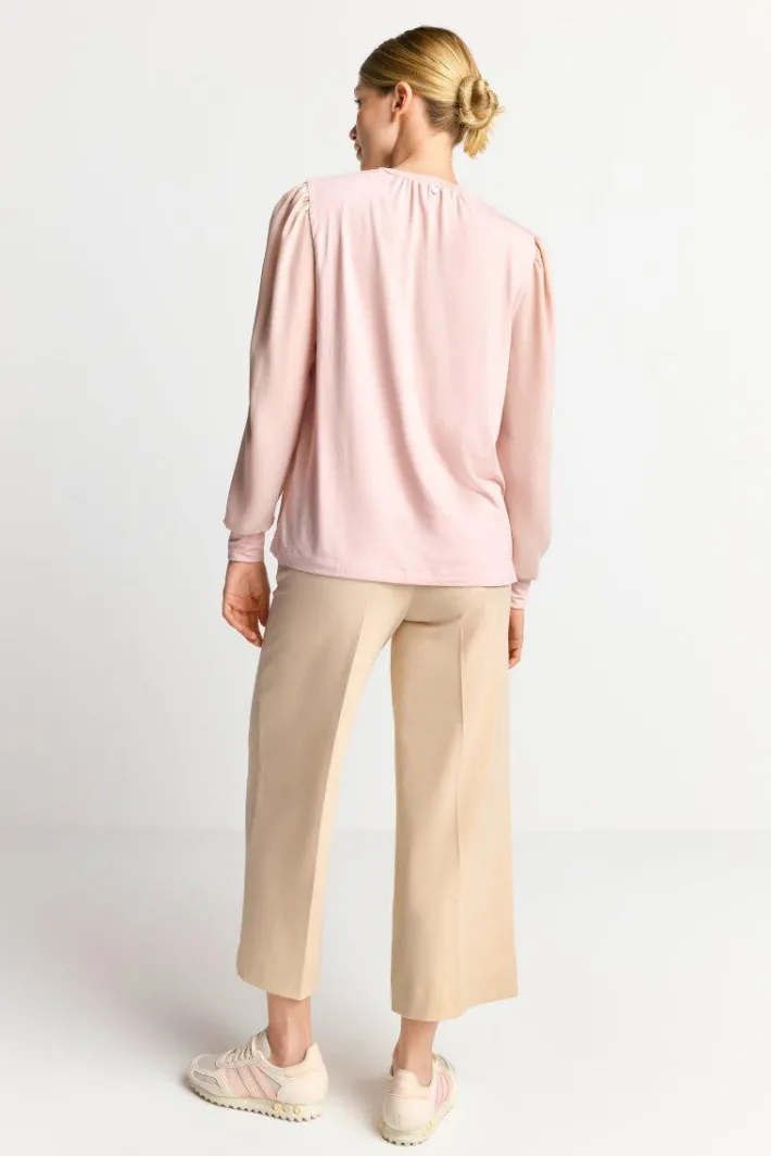 Rich & Royal Casual Blusen<Chiffonbluse Mit Rundhalsausschnitt