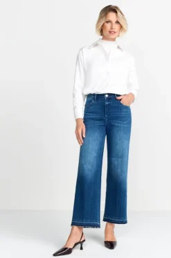 Rich & Royal Wide Leg<Denim Mit Ausgefranstem Saum denim blue