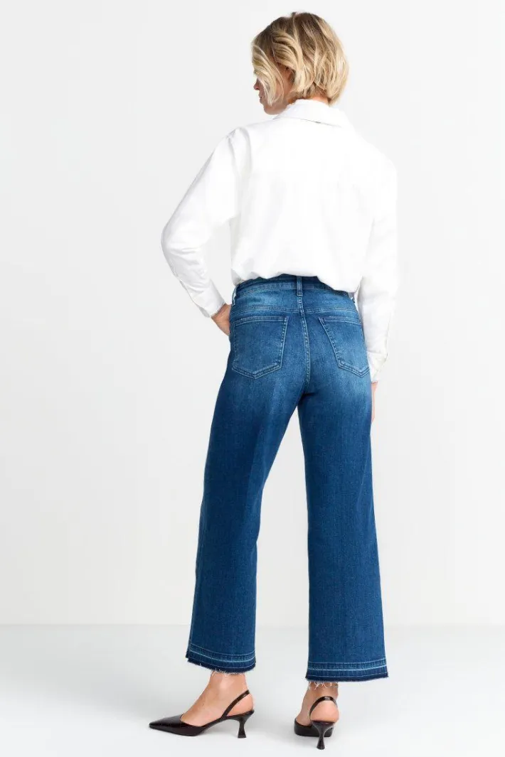 Rich & Royal Wide Leg<Denim Mit Ausgefranstem Saum denim blue