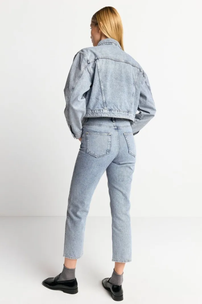 Rich & Royal Übergangsjacken<Denim-Jacke Mit Strassdetails denim blue