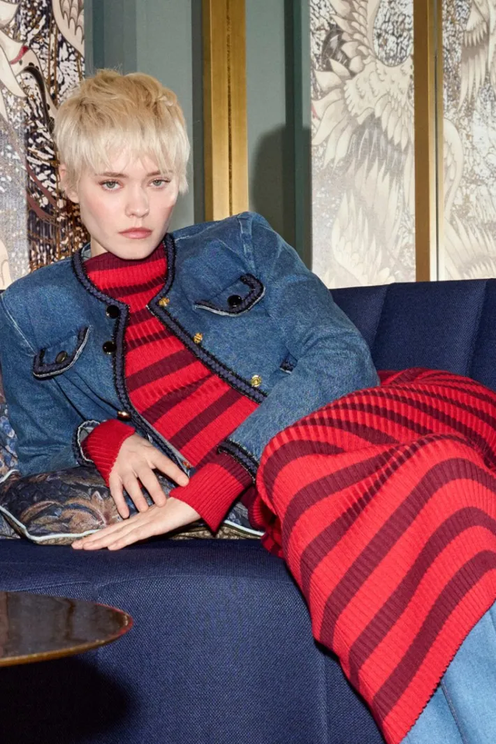 Rich & Royal Übergangsjacken|Casual Blazer<Denim-Jacke Mit Zierborten denim blue