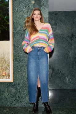 Rich & Royal Midiröcke<Denim-Rock In Figurnahem Schnitt denim blue