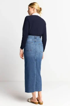 Rich & Royal Midiröcke<Denim-Rock In Figurnahem Schnitt denim blue