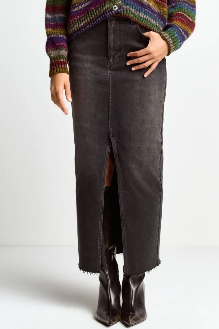 Rich & Royal Midiröcke<Denim-Rock Mit Schlitz denim grey