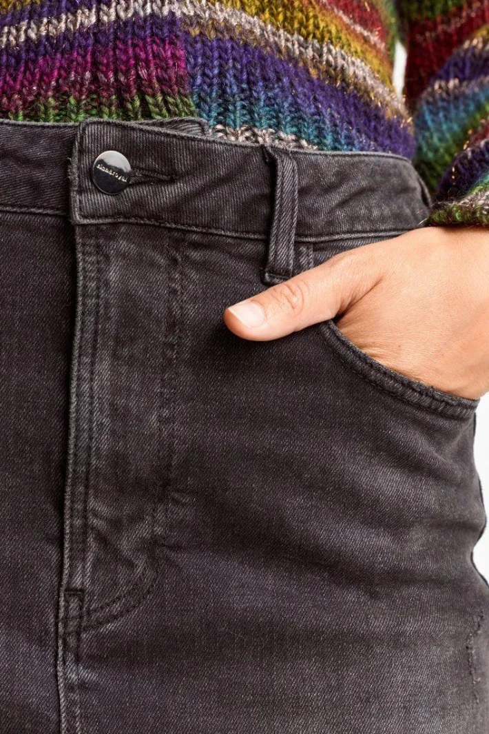 Rich & Royal Midiröcke<Denim-Rock Mit Schlitz denim grey