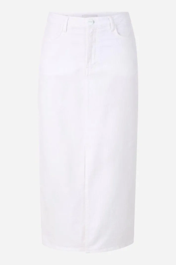 Rich & Royal Midiröcke<Denim-Rock Mit Schlitz white
