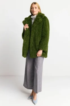 Rich & Royal Felljacken<Fake Fur Mantel matcha