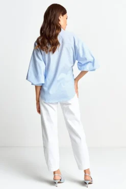 Rich & Royal Casual Blusen<Gestreifte Wickelbluse