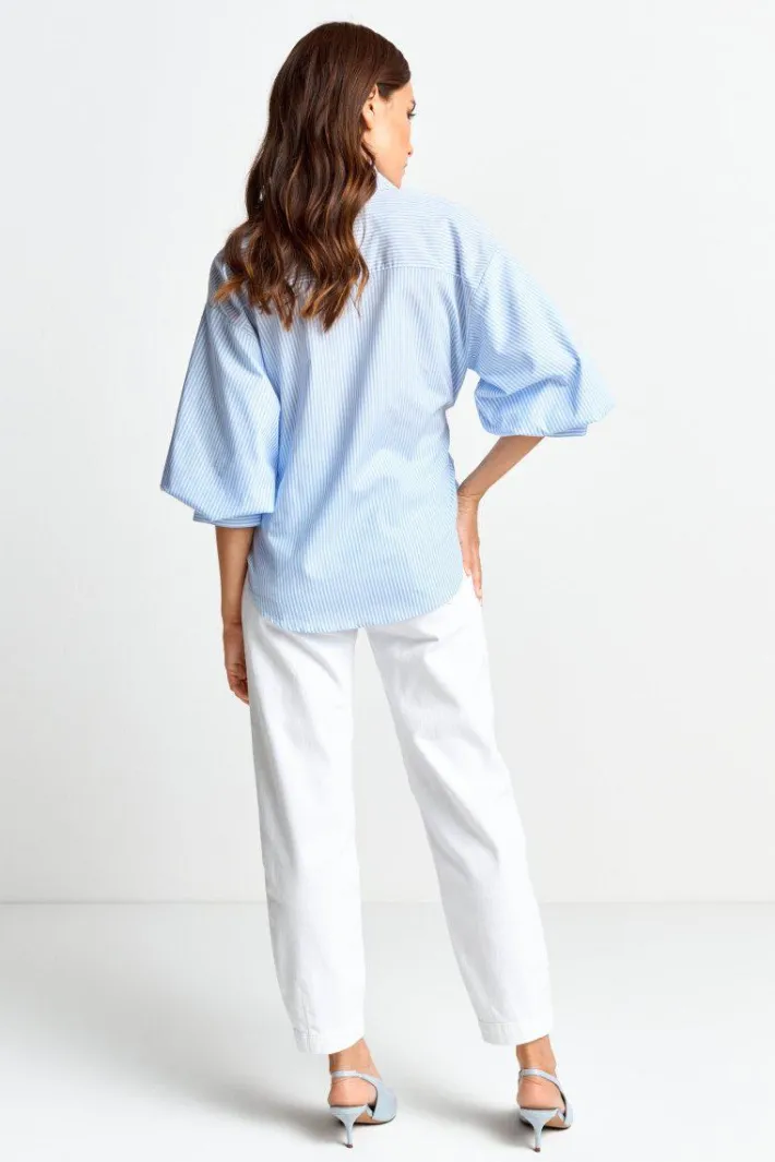 Rich & Royal Casual Blusen<Gestreifte Wickelbluse