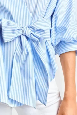 Rich & Royal Casual Blusen<Gestreifte Wickelbluse